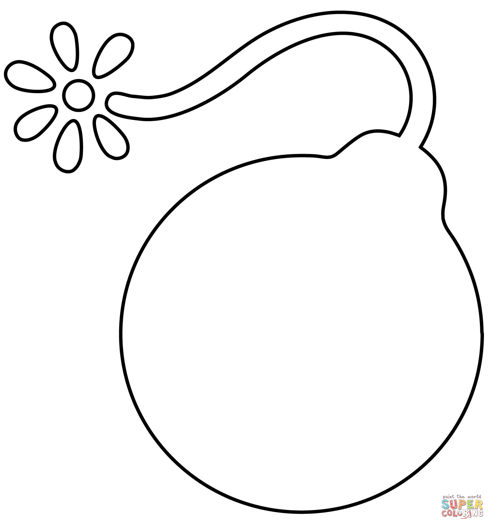 Bomb emoji coloring page free printable coloring pages