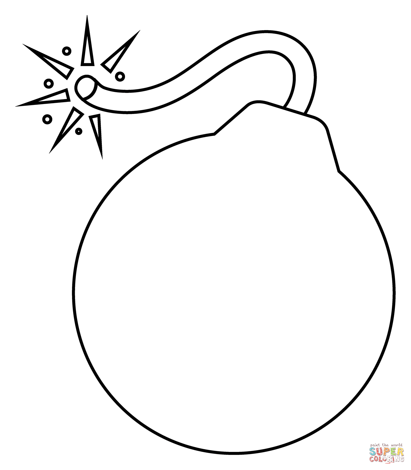 Bomb emoji coloring page free printable coloring pages