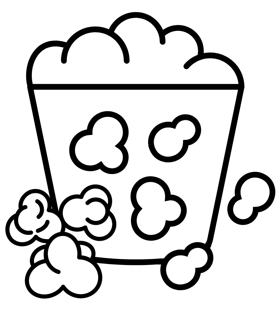 Popcorn coloring pages printable for free download