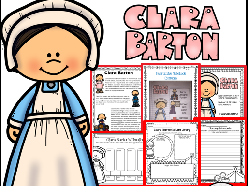 Clara barton biography unit pages teaching resources