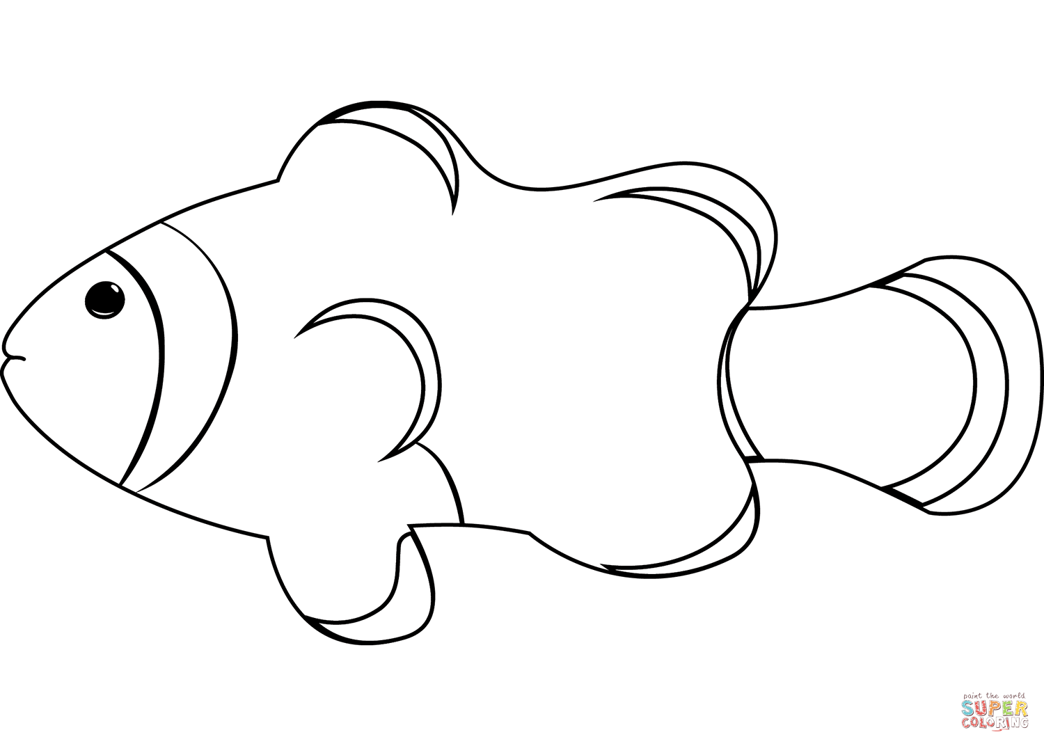 Clownfish coloring page free printable coloring pages