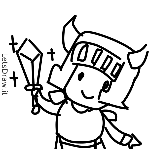 How to draw knight wkadbnkpng