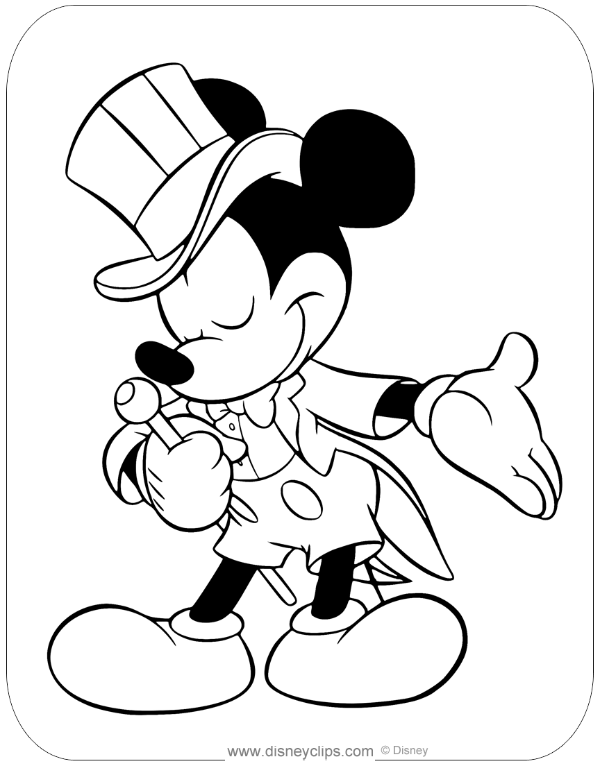 Classic mickey mouse coloring pages