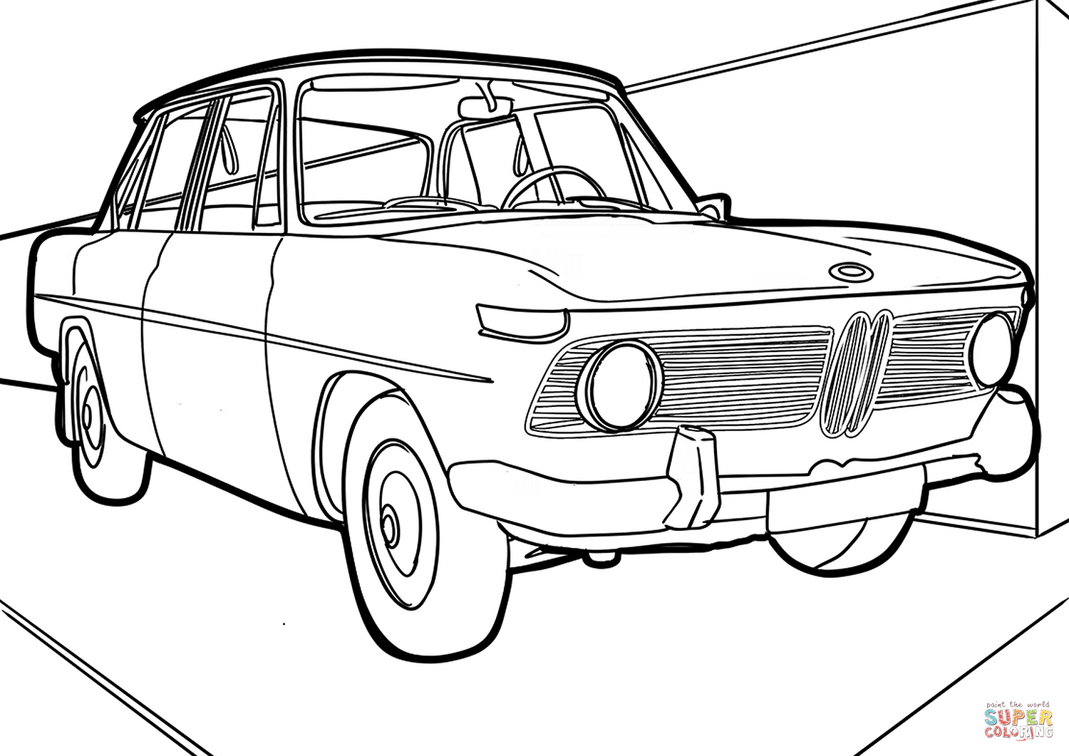 Retro bmw coloring page free printable coloring pages