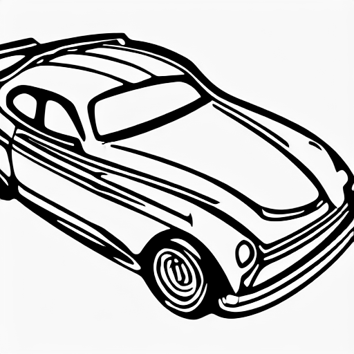 A toy car coloring page color anything