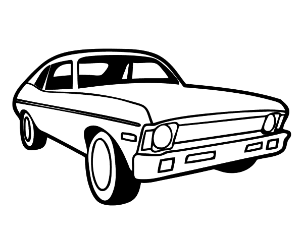 American car coloring page