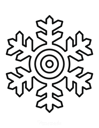 Best snowflake coloring pages free snowflake templates