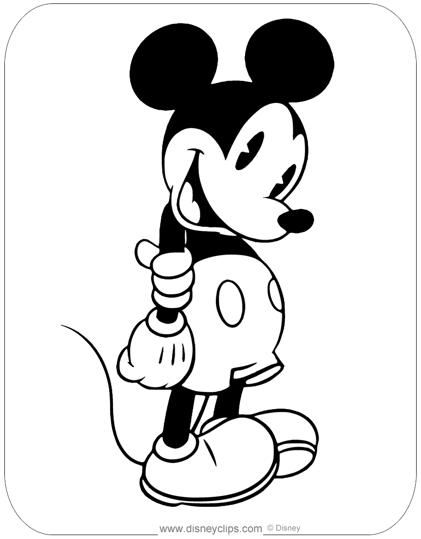 Classic mickey mouse coloring pages