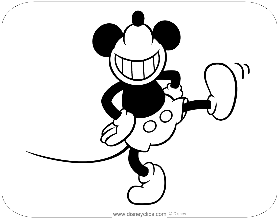 Classic mickey mouse coloring pages