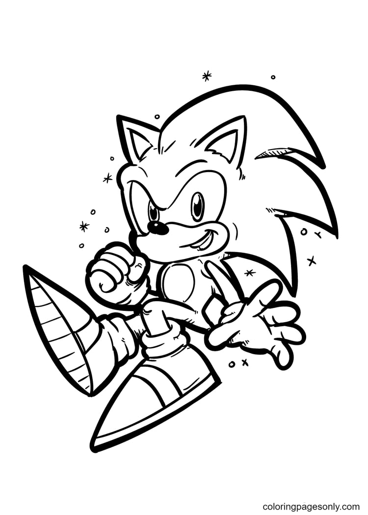 Sonic coloring pages printable for free download