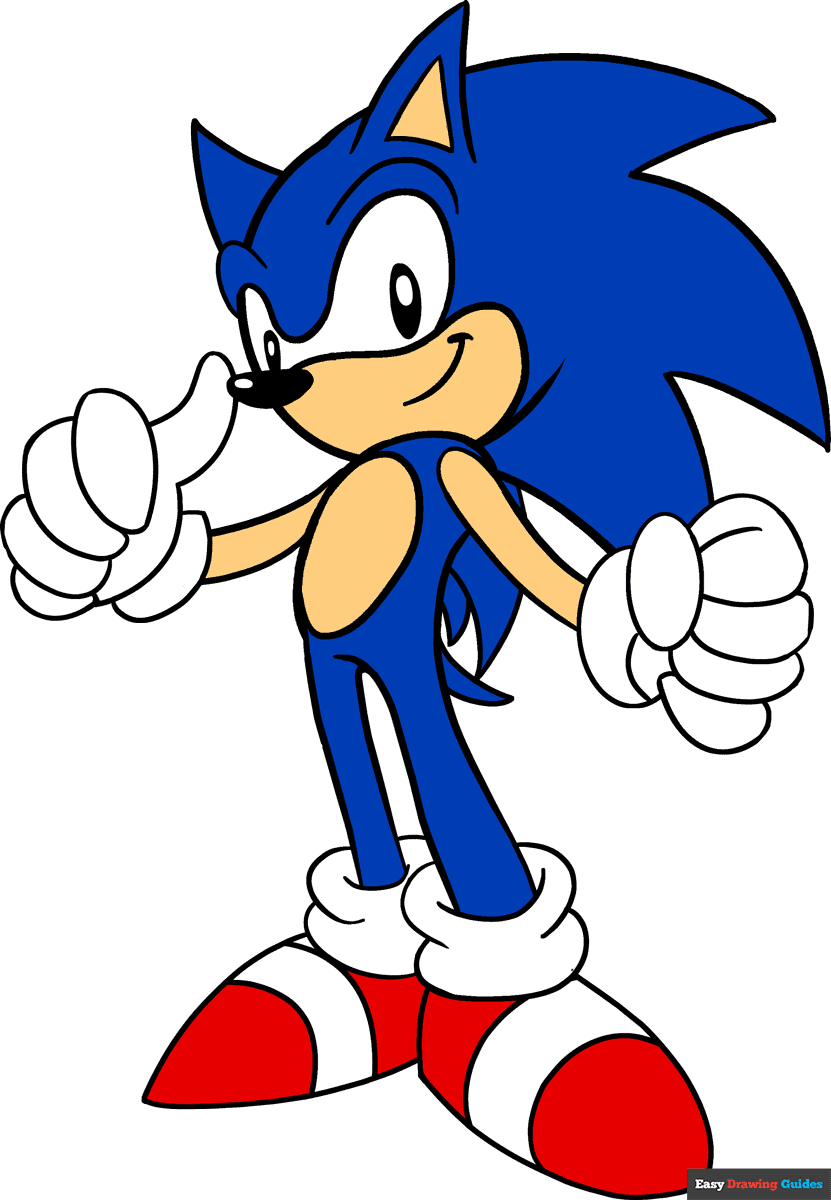 How to draw sonic