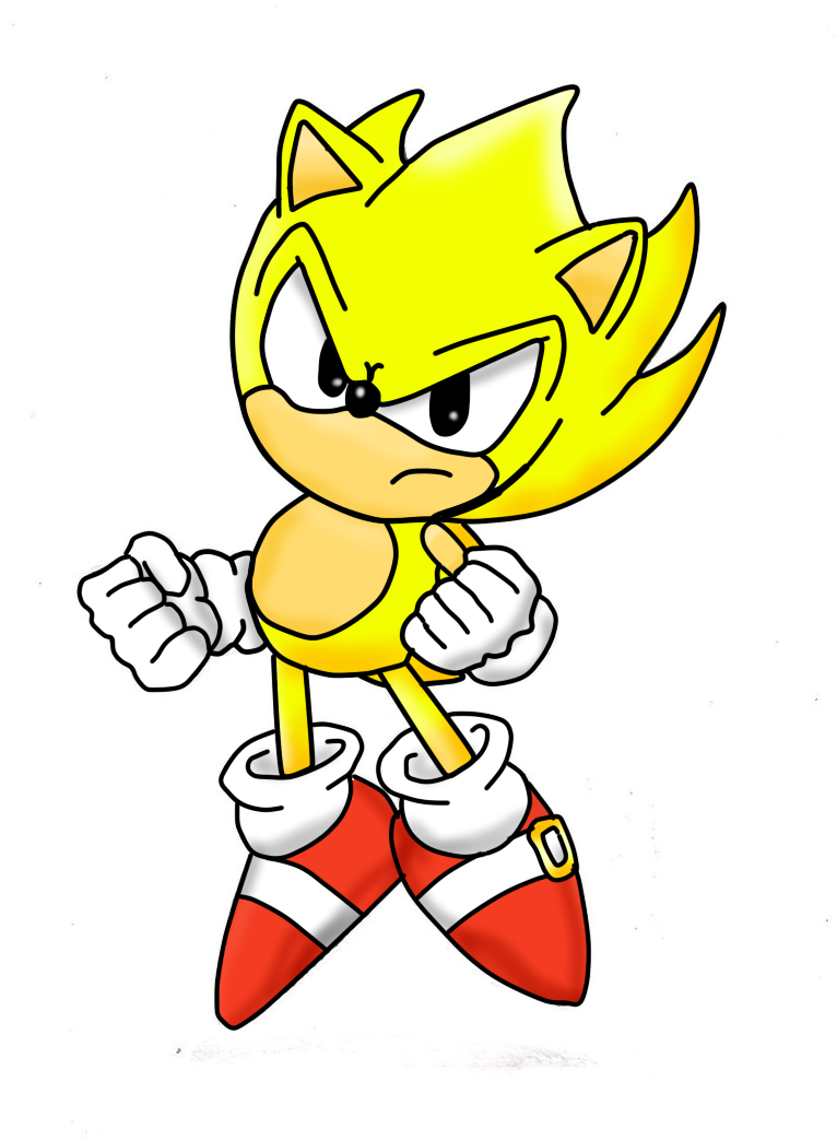 Classic super sonic art by bluescore on