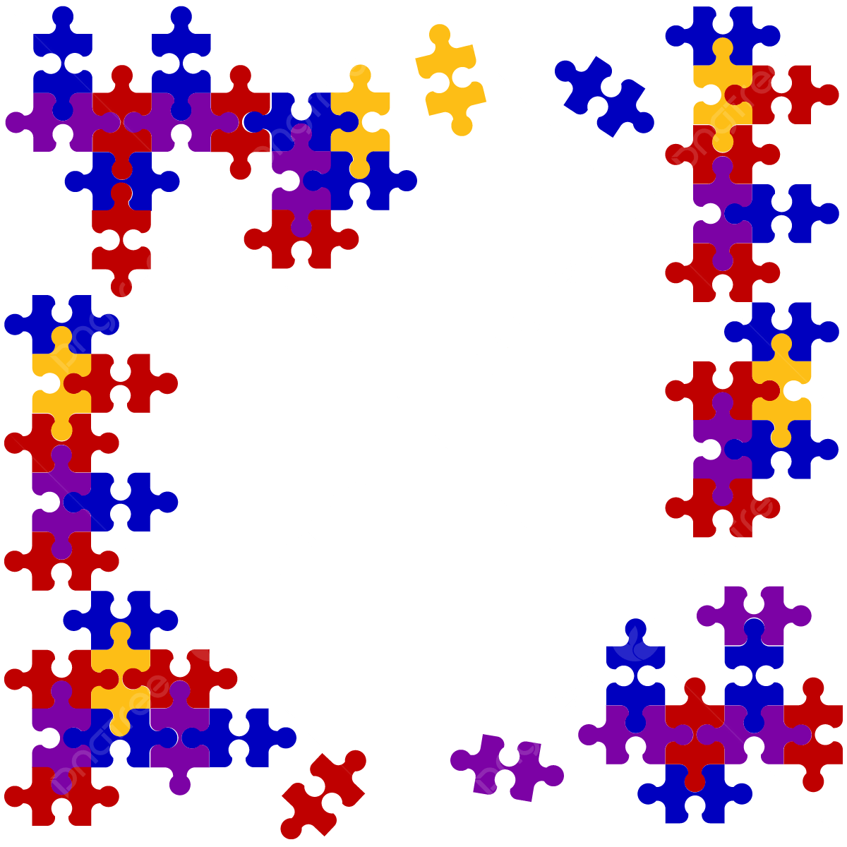 Jigsaw puzzle pieces clipart hd png beutiful puzzle jigsaw border puzzle border munication png image for free download