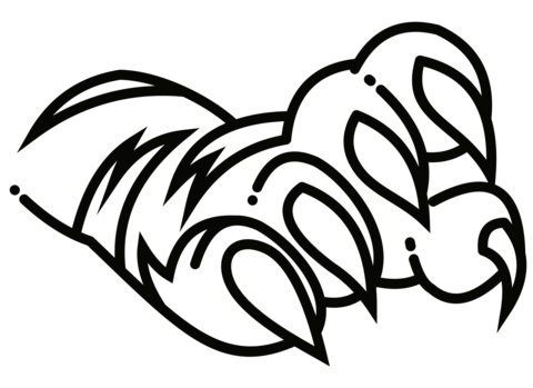 Tiger claws coloring page free printable coloring pages