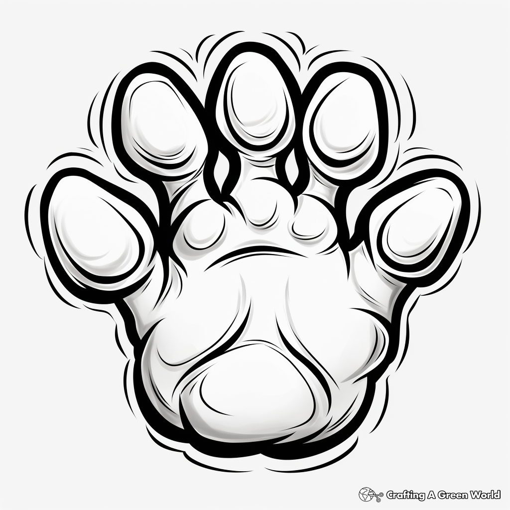 Paw print coloring pages