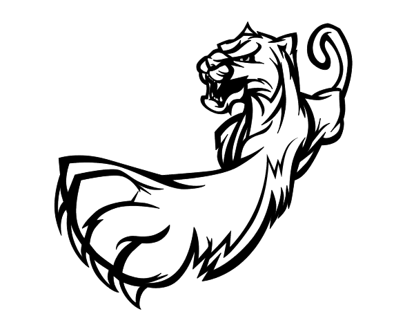 Claw of panther coloring page