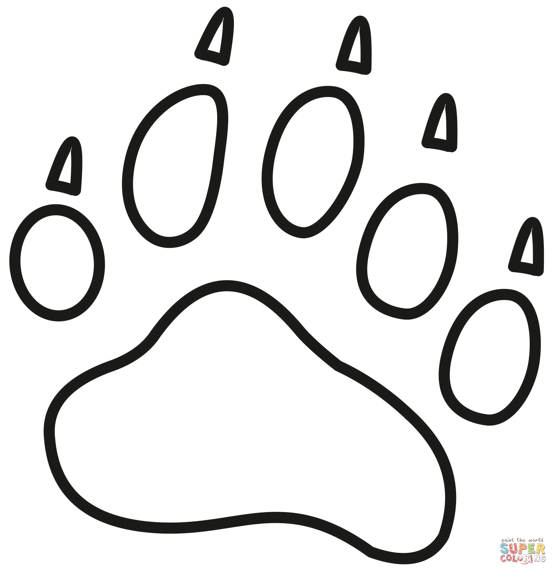 Bear claws coloring page free printable coloring pages