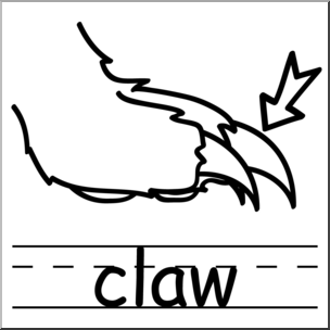 Clip art basic words b coloring page i