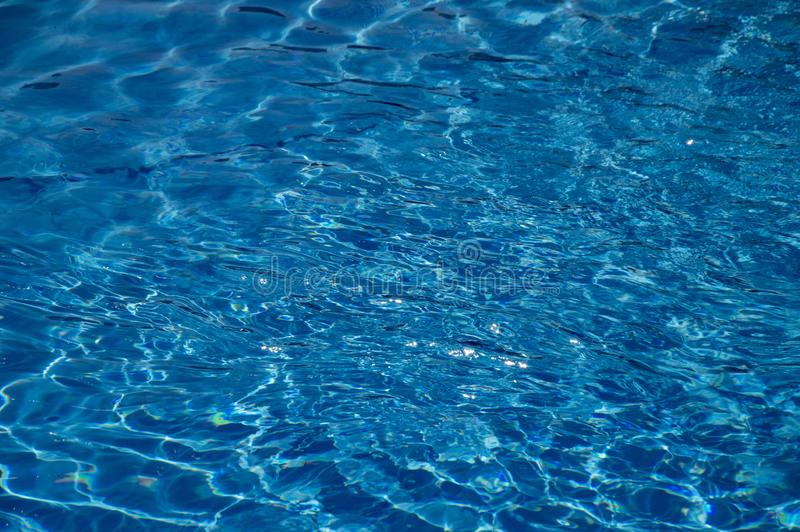 Pure clear blue water background stock image