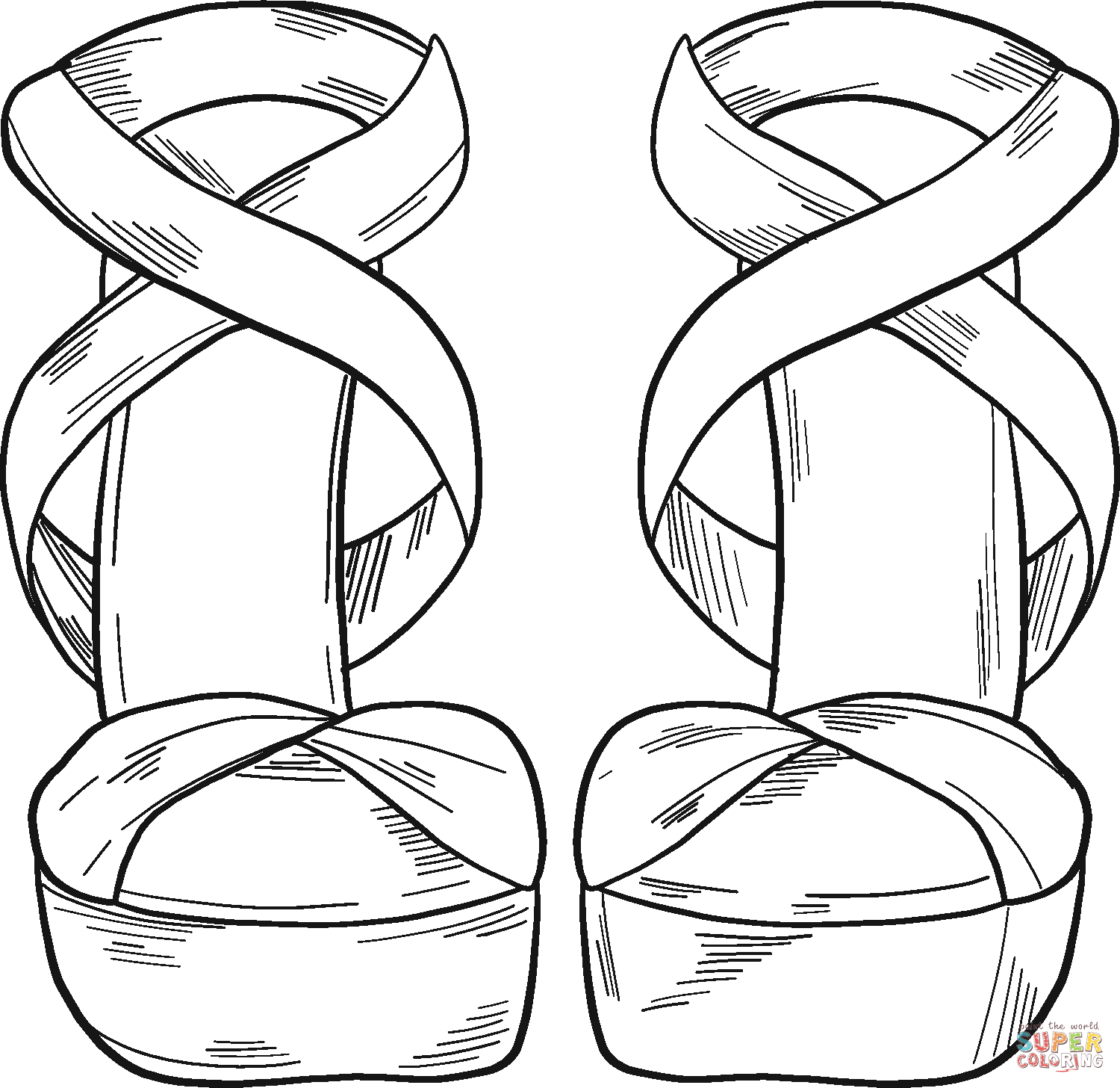 High heel coloring page free printable coloring pages