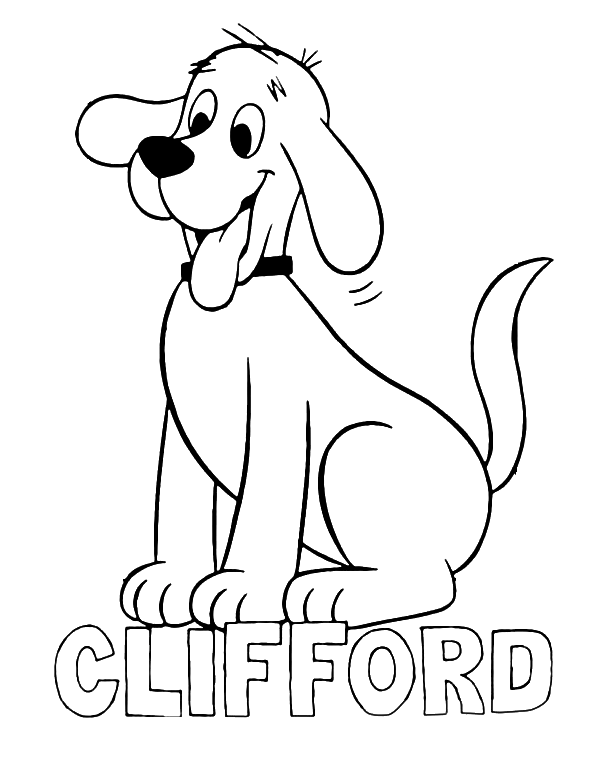 Clifford coloring pages printable for free download