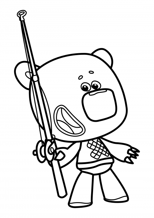 Kesha with a fishing rod coloring pages be