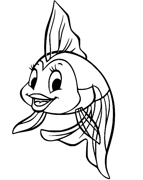 Happy cleo goldfish coloring page