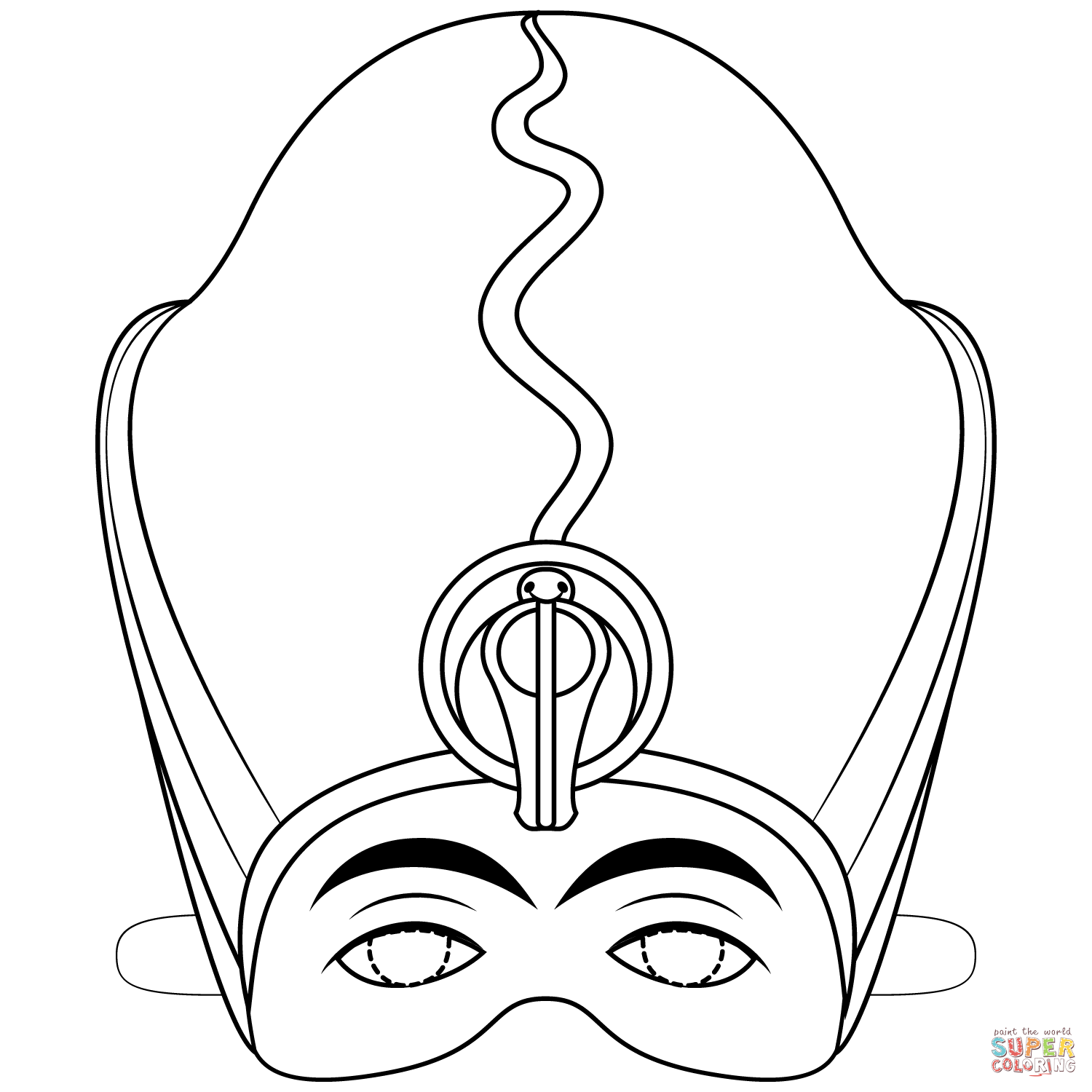 Egyptian pharaoh mask coloring page free printable coloring pages