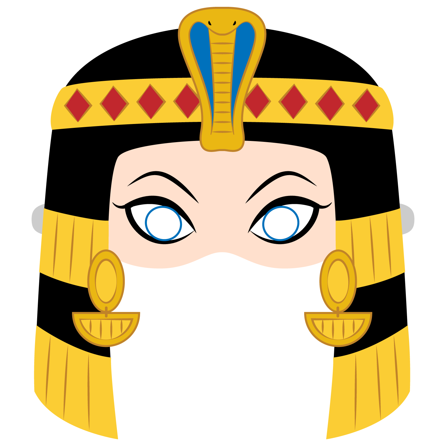 Cleopatra mask template free printable papercraft templates mask template egyptian mask egypt crafts