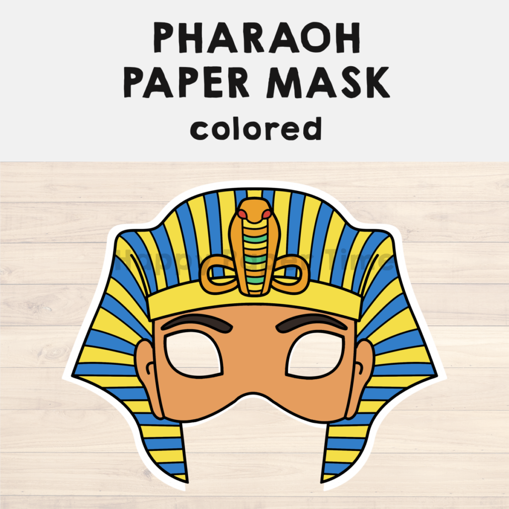 Ancient egypt paper masks printable coloring craft activity costume made by teachers