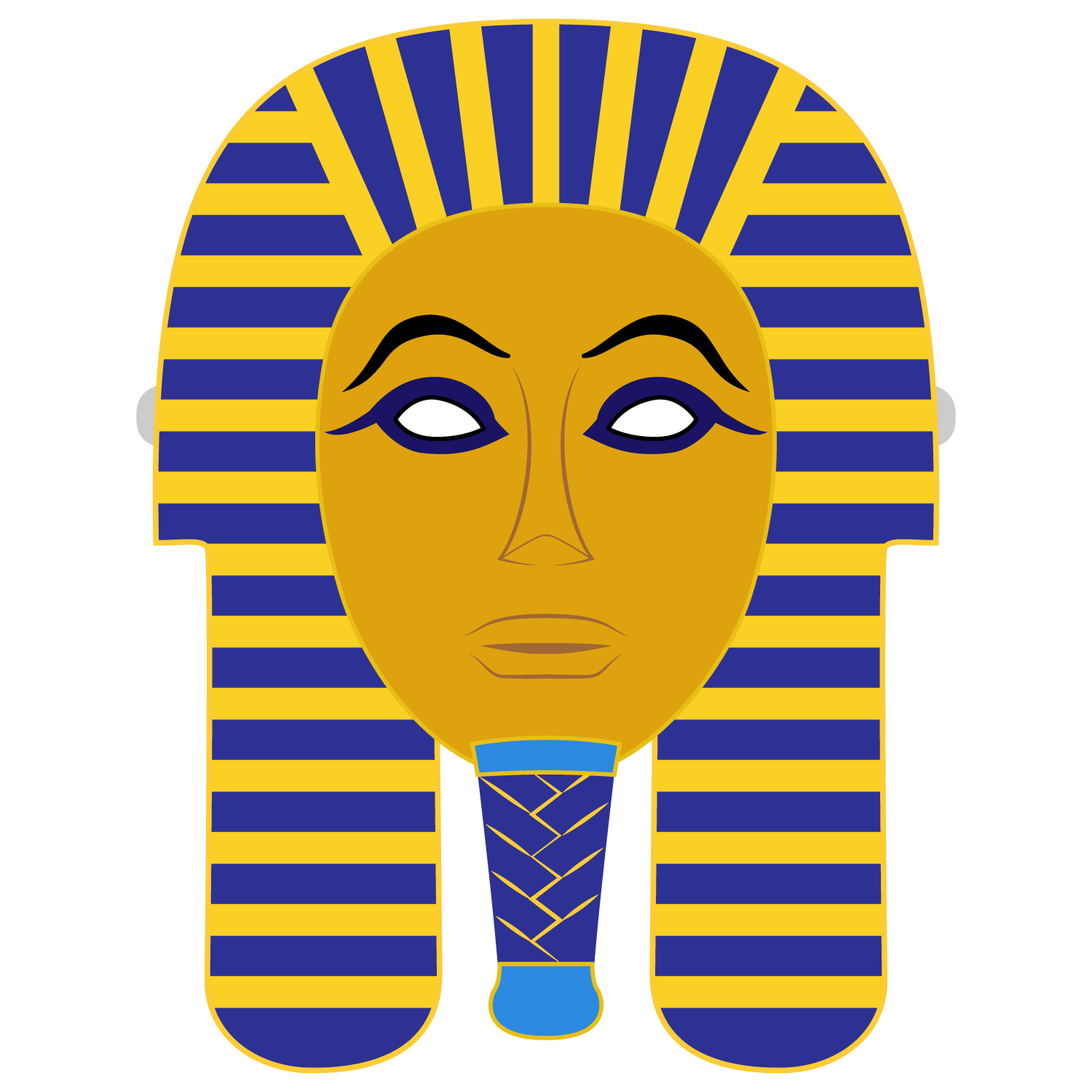 Egyptian death mask template free printable papercraft templates