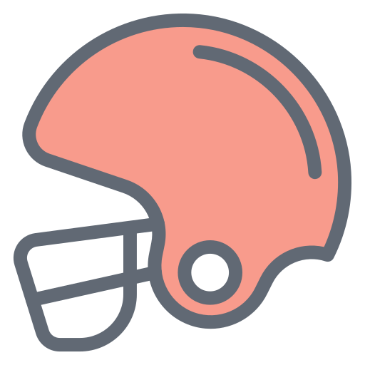 Football helmet generic color lineal