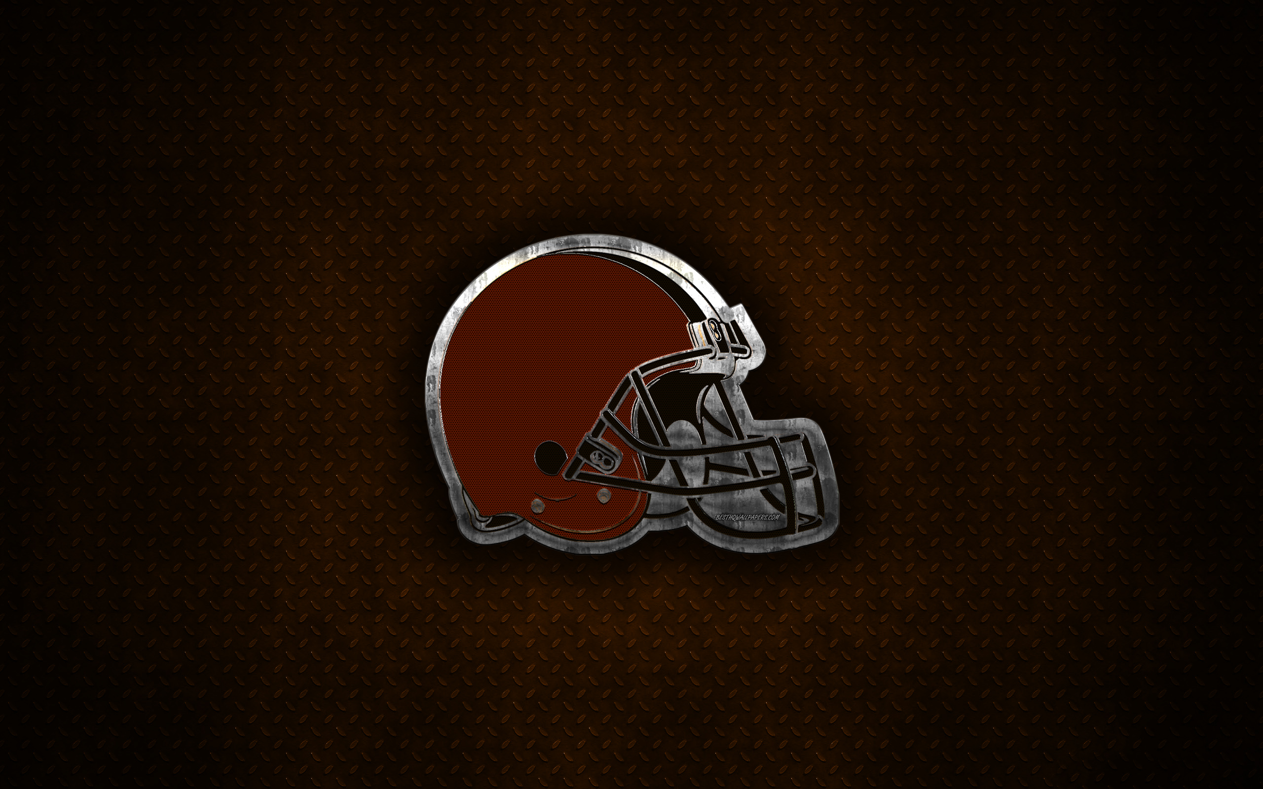 Download wallpapers cleveland browns american football club metal logo cleveland ohio usa creative art nfl emblem brown metal background american football national football league for desktop with resolution x high quality hd