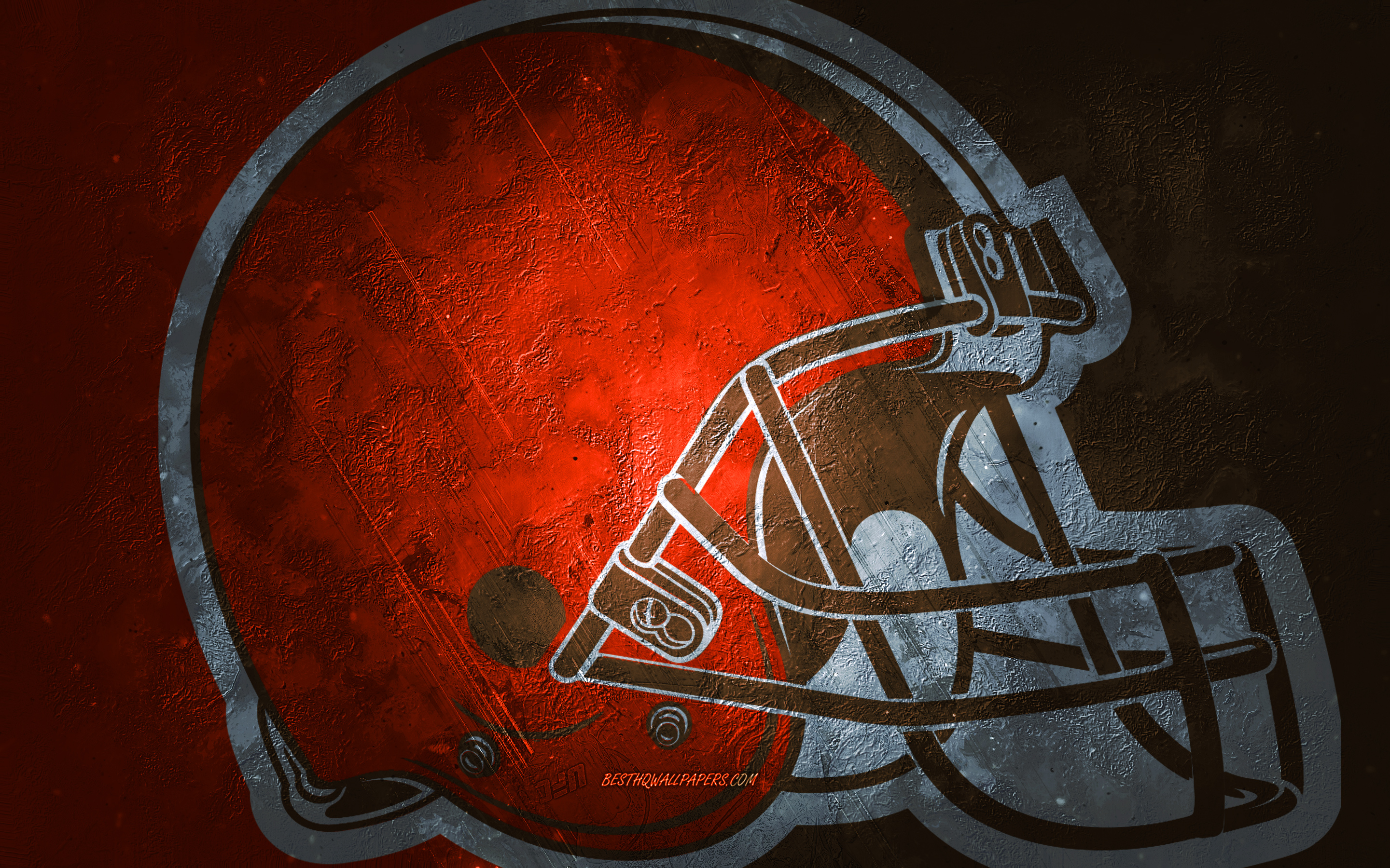 Download wallpapers cleveland browns american football team orange stone background cleveland browns logo grunge art nfl american football usa cleveland browns emblem for desktop with resolution x high quality hd pictures wallpapers