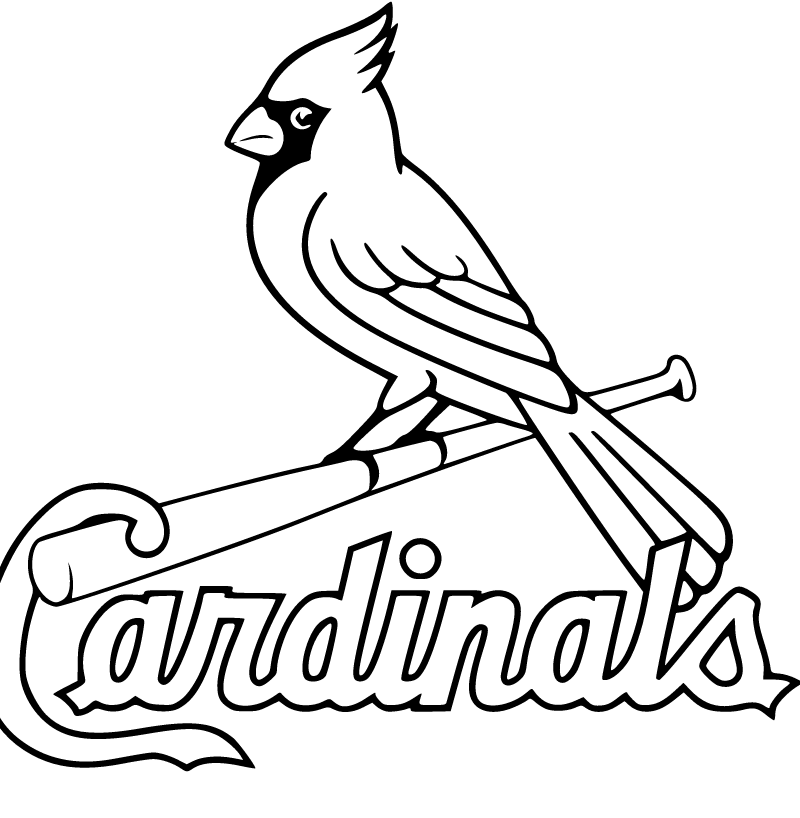 Baseball coloring pages cardinals mlb logos