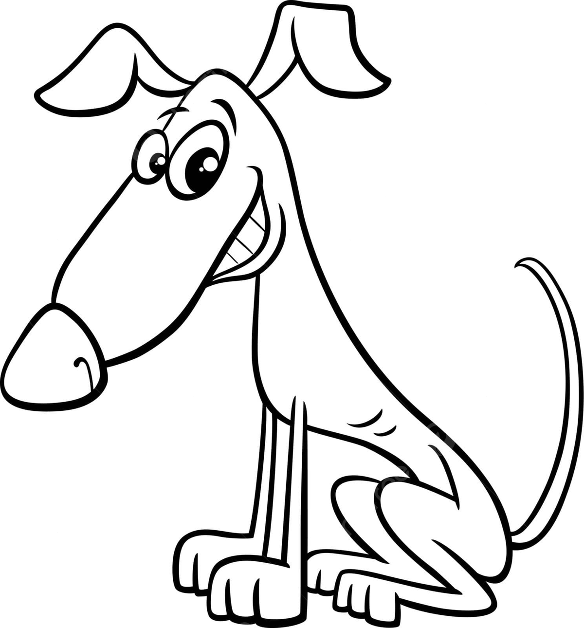 Cartoon happy dog animal character coloring page color book animal domestic animal vector color book animal domestic animal png and vector with transparent background for free download