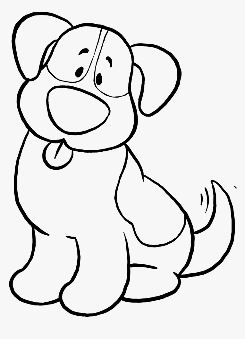 Dog simple coloring page printable dog simple coloring