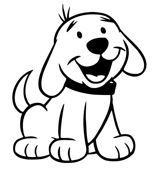 Clifford puppy coloring page