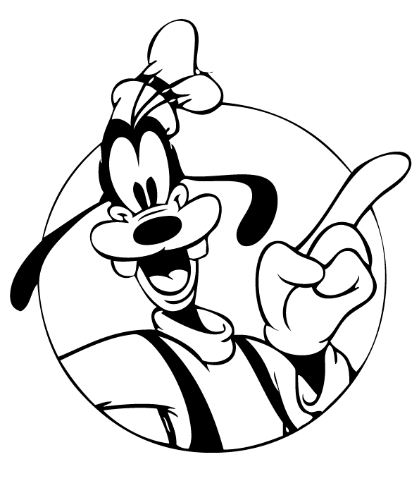 Goofy coloring pages