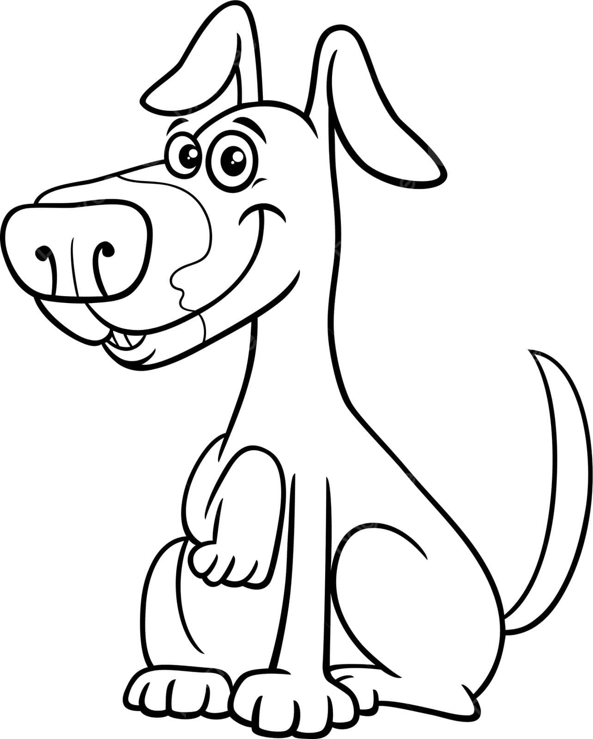 Cartoon dog ic animal character coloring page coloring book cartoon cute vector coloring book cartoon cute png and vector with transparent background for free download