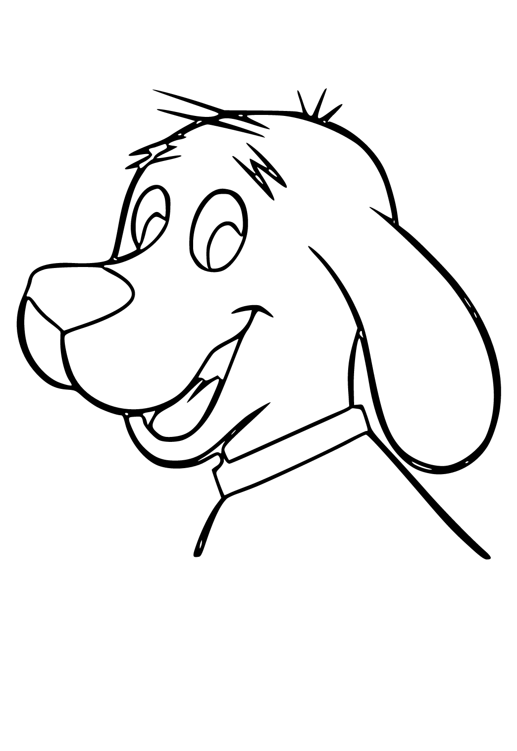 Free printable clifford head coloring page sheet and picture for adults and kids girls and boys