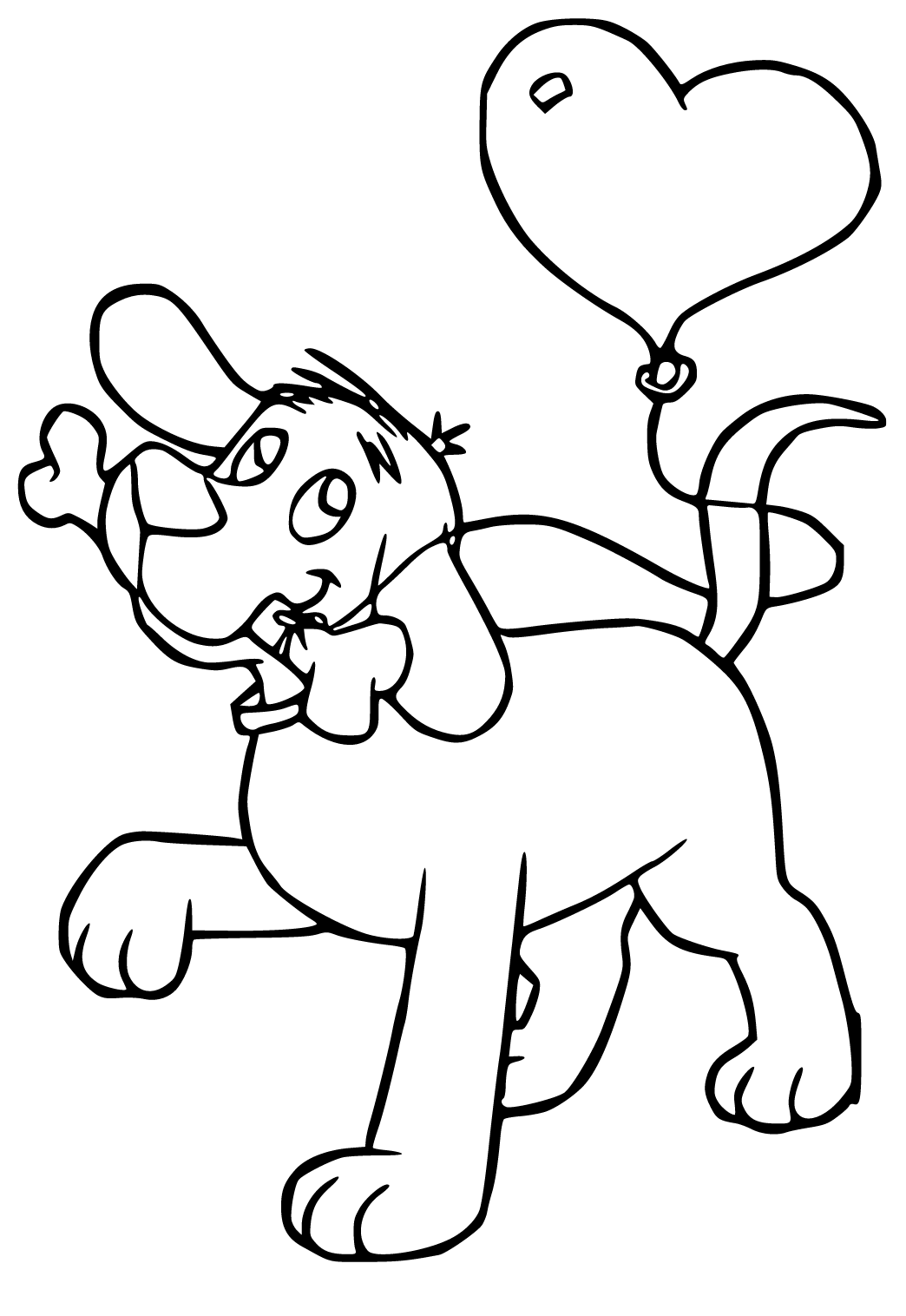 Free printable clifford heart coloring page for adults and kids