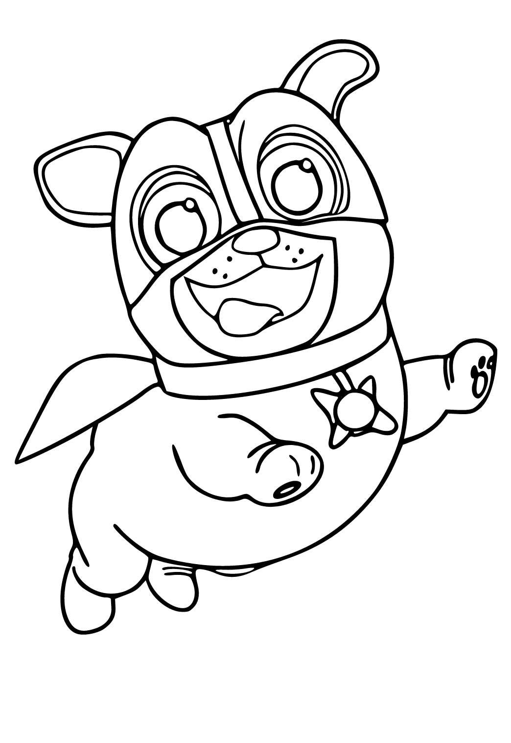 Free printable puppy dog pals cloak coloring page sheet and picture for adults and kids girls and boys