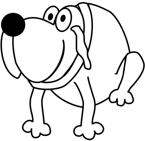 Funny dog coloring page free printable coloring pages