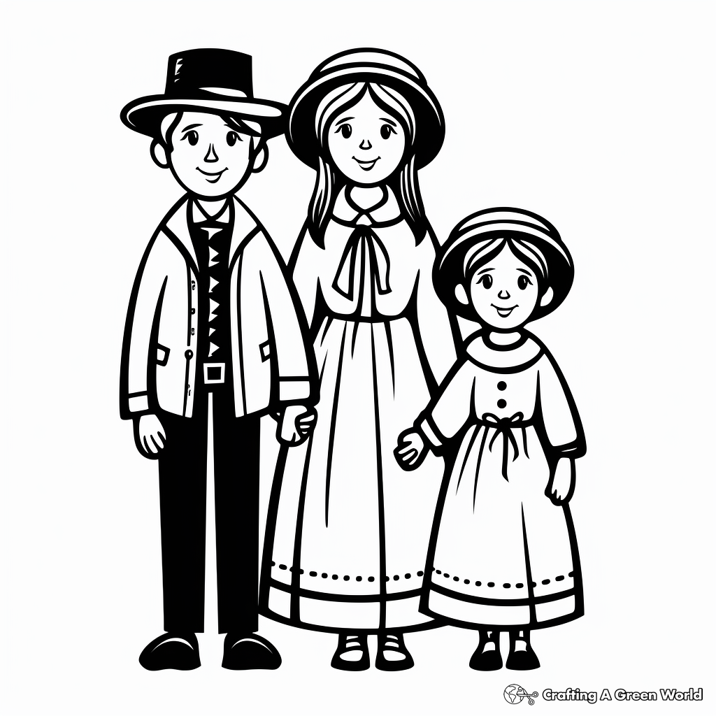 Pilgrim coloring pages