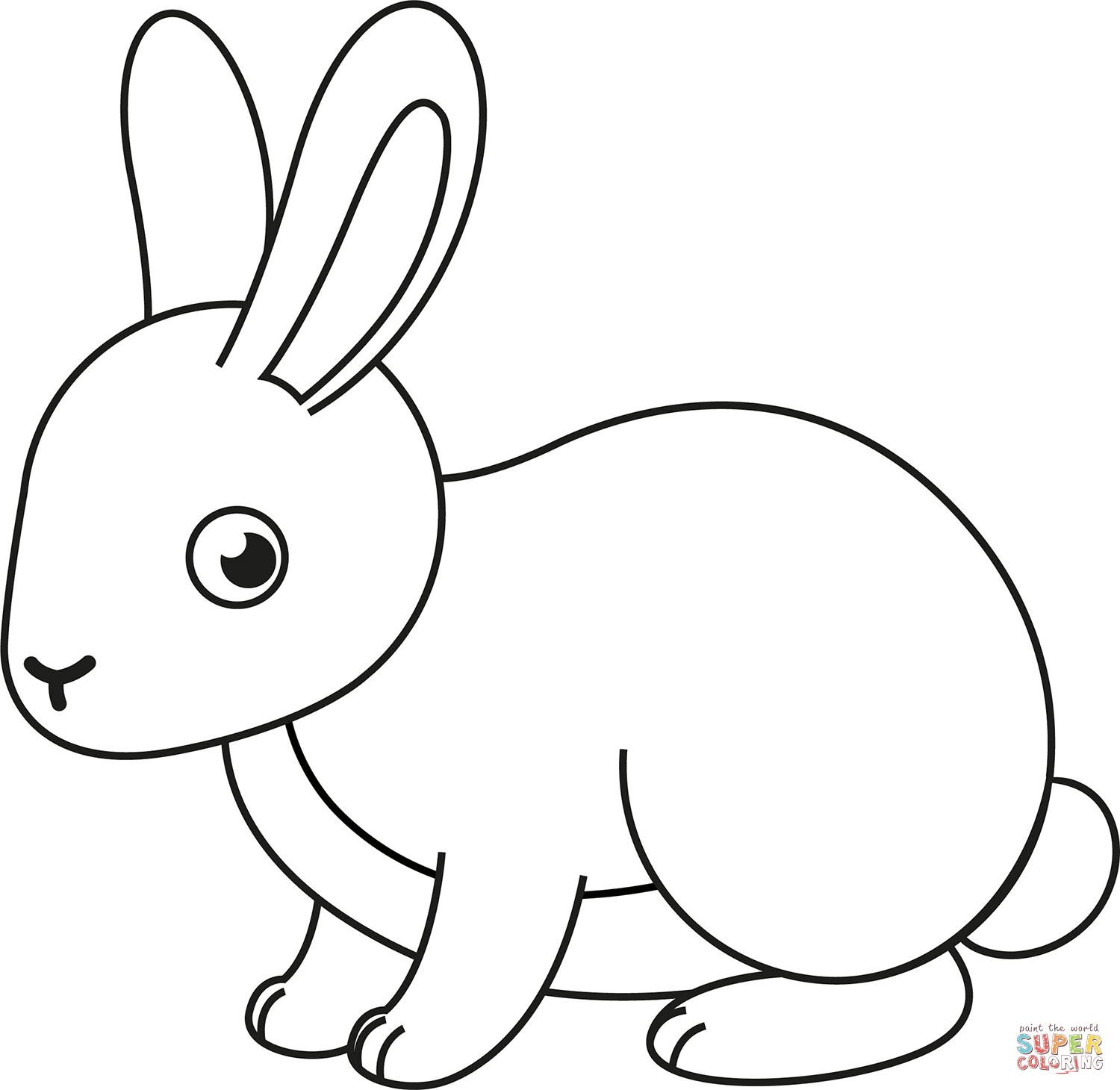 Cute bunny coloring page free printable coloring pages