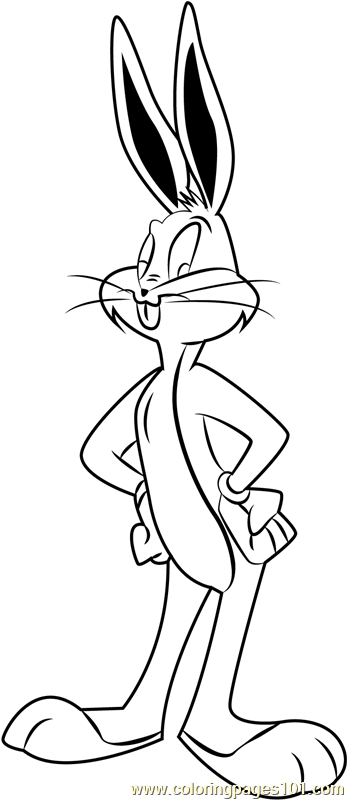 Bugs bunny coloring page for kids