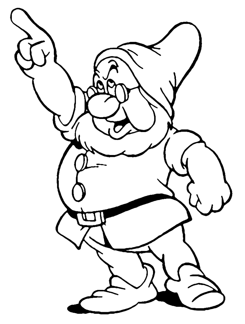 Seven dwarfs coloring pages