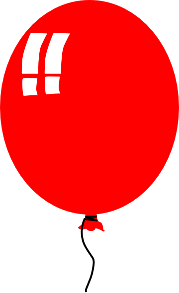 Red baloon helium party clip art at