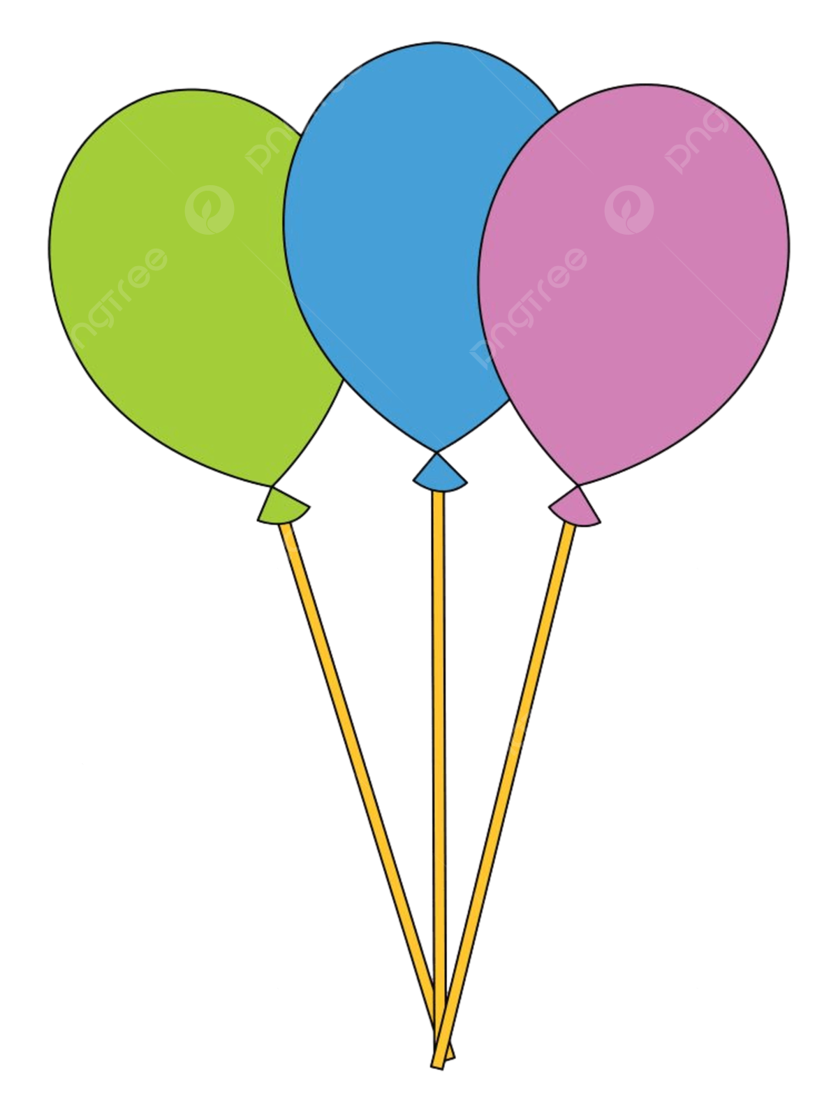 Three balloons png transparent images free download vector files